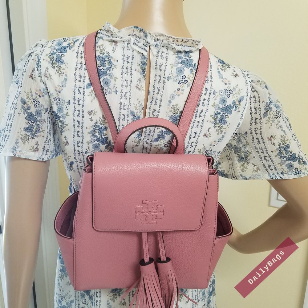 TORY BURCH THEA MINI BACKPACK MAGNOLIA PINK - Picture 3 of 14
